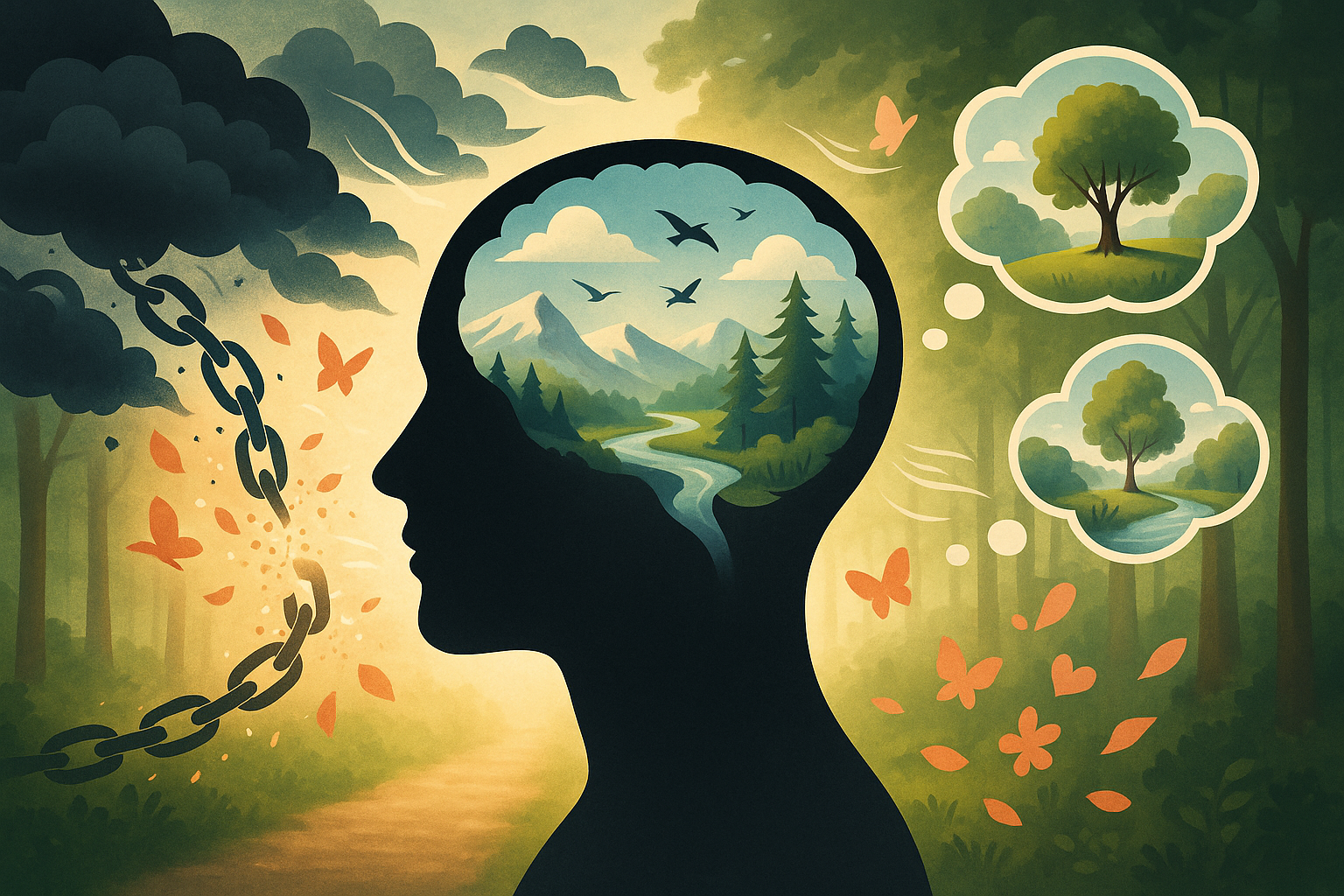 natura, stress, libertà, mente 